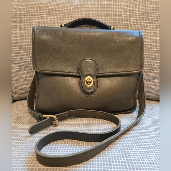 Coach Green Olive Loden Khaki Willis 9927 Vintage Shoulder Bag Purse Crossbody - Picture 1 of 17